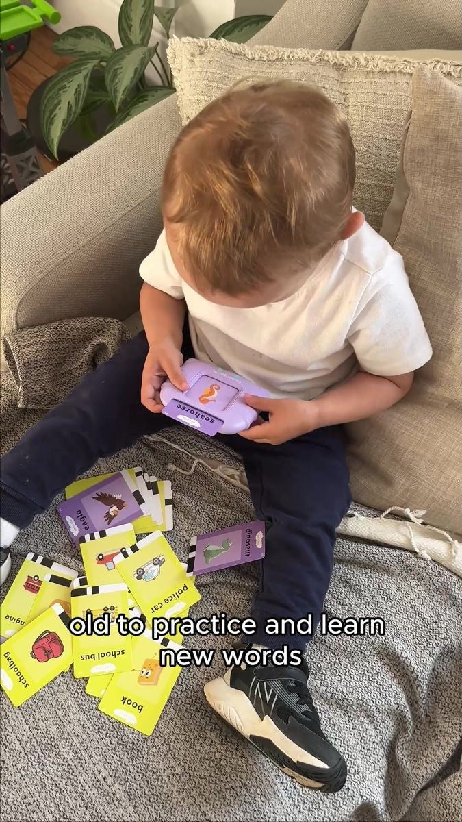 Rechargeable Educational Learning Talking Flash Cards for Kids | Montessori Toys for Boys & Girls | Baby Early Learning Toy🪴